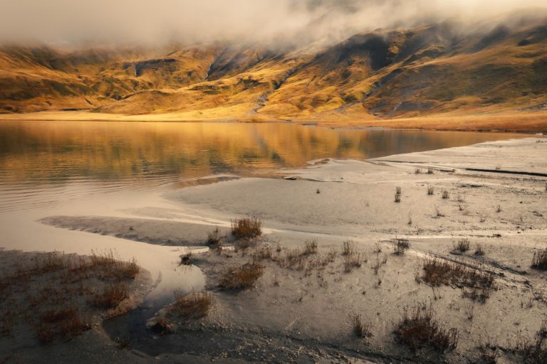 lac d'anterne matin automne doré méandres