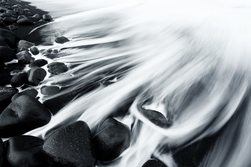 Soupir islande long exposure plage de vik