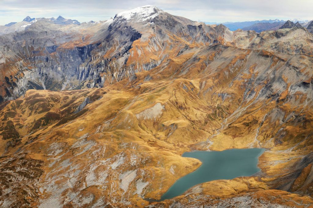 Survol d'Anterne Lac d’Anterne et Buet vus depuis la Tête à l’Âne, massif des Fiz, Haute-Savoie – photographie haute définition d’Alexandre Deschaumes.